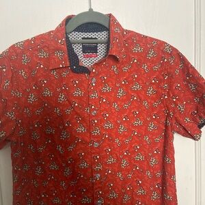 Denim & Flower Dress Shirt Size S Slim Fit